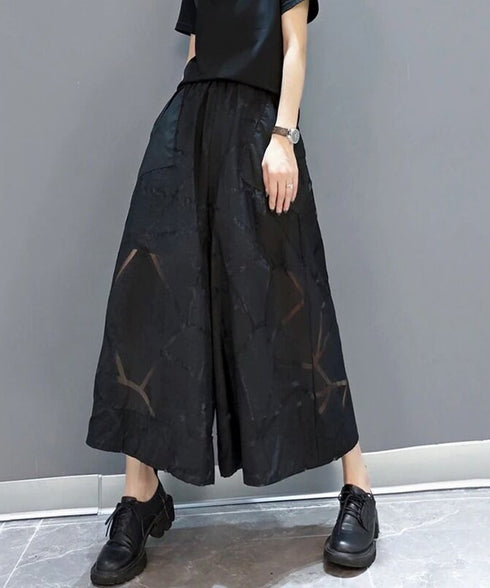 Sheer Pattern Wide Pants